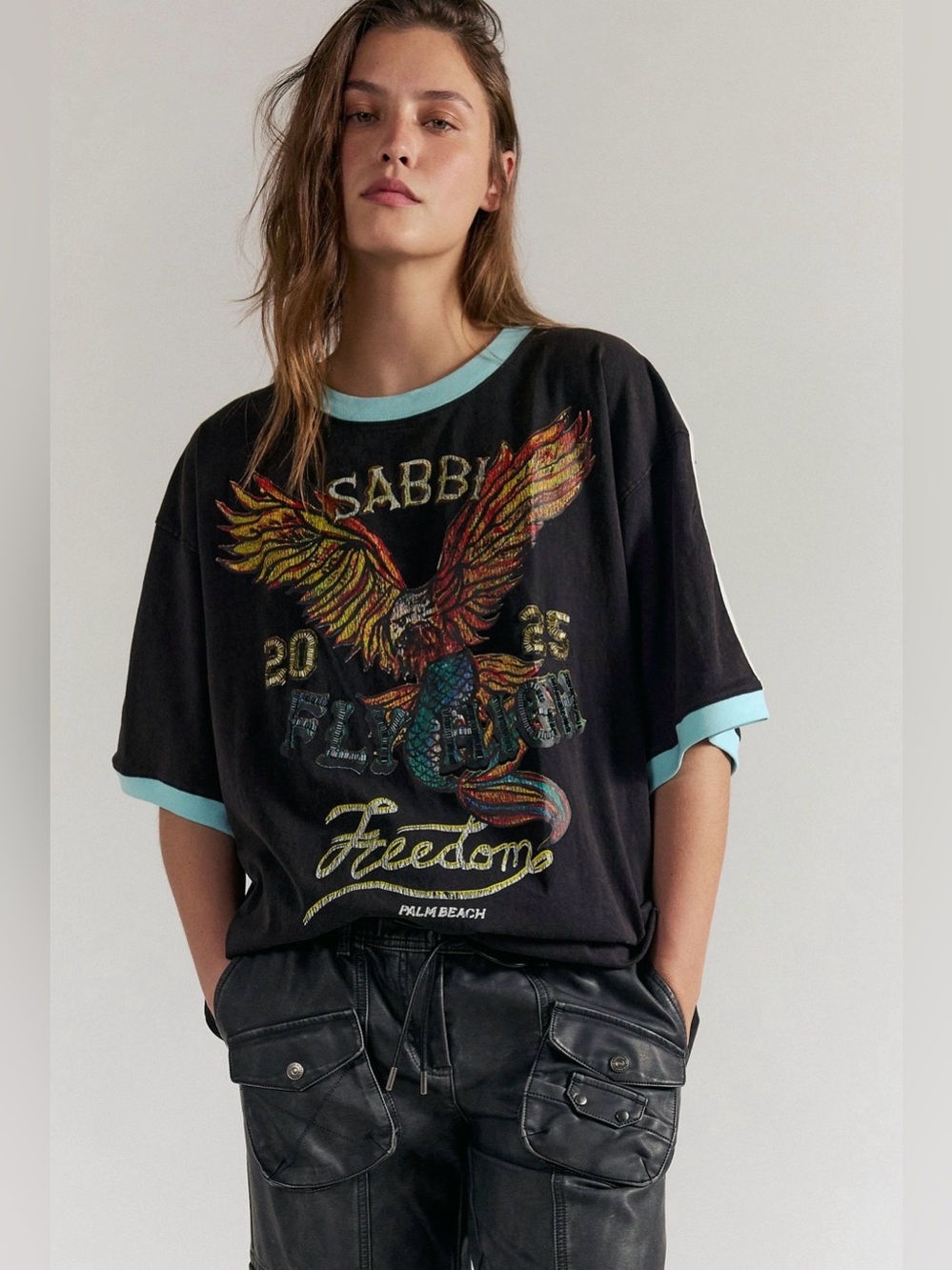 Sabbi X Free People Ringer Tee 💎RARE 💎